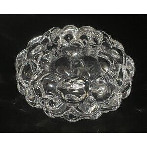 Vintage Orrefors Crystal Raspberry Votive Candle Holder Heavy Crystal